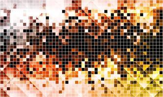 Digital Pixel Explosion. horizontal hole dark mosaic. copy space area. vector