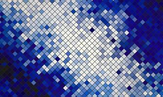 Digital pixel explosion square pattern bright blue. vector