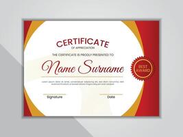 Modern and clean certificate layout. vector