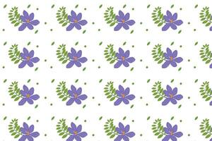 seamless pattern with leaves and flower vector