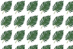 seamless pattern with green leaves free vector