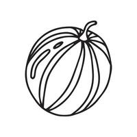 Watermelon doodle style, illustration vector