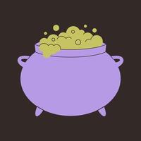 Cauldron with potion. Magic, witchcraft. vector