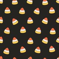 Seamless pattern with candy corn. Halloween sweets seamless pattern vector
