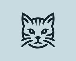 a cat's head icon on a blue background vector