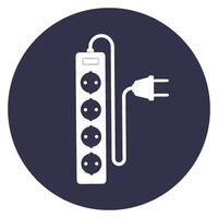 extension cord simple icon design vector
