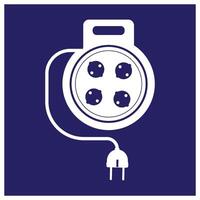 extension cord simple icon design vector