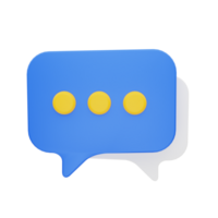 3d rendering Chat Bubbles icon object png