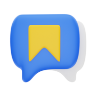 3d rendering Chat Save icon object png
