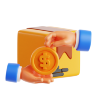 Cash On Delivery 3D Icon object png