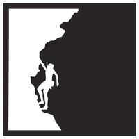 rock climbing icon simple design vector