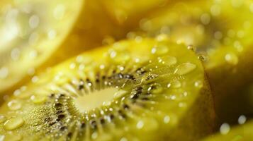 Kiwi fruit organic real food for snack or dessert with soft light background photo