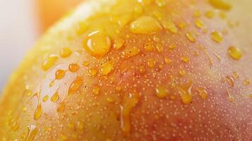Mango organic real food for snack or dessert with soft light background photo
