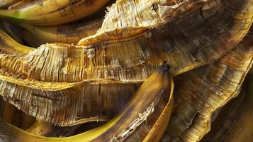 Dried fruit banana slice natural drying pile pattern background photo