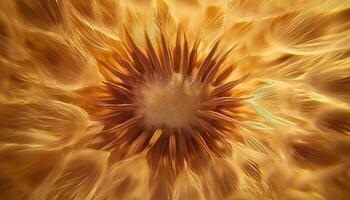 Dandelion flower macro photo closeup foliage petal nature background