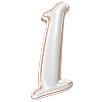 letter I font white Alphabet 3d render png