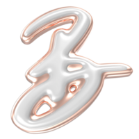 letter B font white Alphabet 3d render png