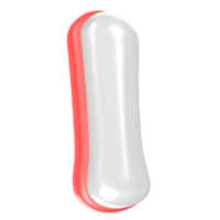 I Font Red And White 3D Rendering png