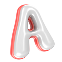 A Font Red And White 3D Rendering png