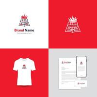 This logo is creative, simple, elegant, modern, and unique. it is a combination of crown with web and book illustration and is Suitable for any online shop, book store, and professional businesses. vector