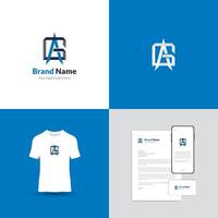 AG Letter Logo Monogram Design. This logo is creative, simple, elegant, modern, and unique, combining typography of the letters A and G. vector