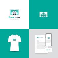This logo is creative, simple, elegant, modern, and unique. It combines web and book illustrations and is suitable for any online shop, bookstore, and professional business. vector