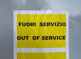 fuori servizio sign transl. out of service photo