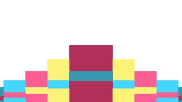 a colorful stack of blocks on a transparent background png