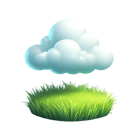 Cloud and grass on a transparent background png