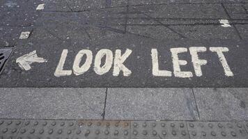 Look Left sign photo