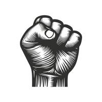 Bold line art of a clenched fist vector