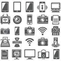 Collection of some electronic devices icons vector