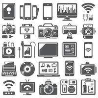 A collection of electronic devices icons vector