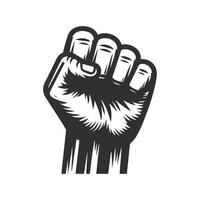 Silhouette design of a clenched fist vector