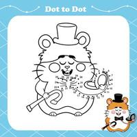 Timely Hamster Dot-to-Dot Gentleman's Guide vector