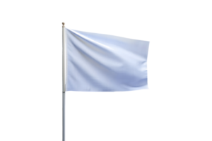 A Blank White Flag Mockup on a Flagpole png