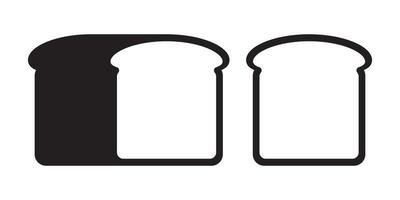 Bread slice icon. Bread icon in black color. vector