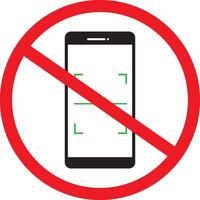 Mobile phone scanning ban. vector