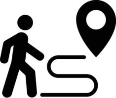 User Location Icon, Man Walking Icon, man with location icon. vector