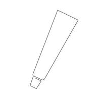 Toothpaste in one continuous line. One line drawing, minimalism. vector