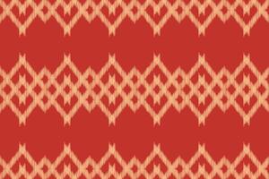 Ethnic ikat motif fabric pattern geometric.Ikat embroidery Ethnic oriental pattern red background. Abstract.Texture. vector
