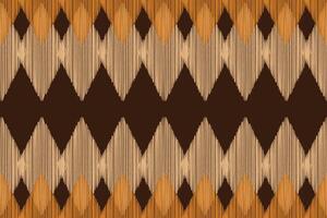 Ethnic pattern ikat pattern brown background wallpaper.Texture,frame. vector