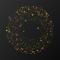 Abstract gold glowing halftone dotted background vector