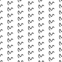 Seamless pattern with sketch squiggle vector