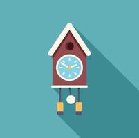 Cuckoo clock striking showing time passing quickly vector