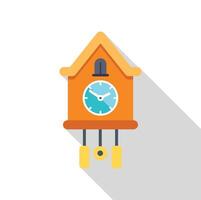 Cuckoo clock striking showing time passing quickly vector