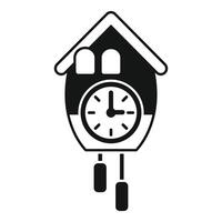 Cuckoo clock striking showing time passing vector
