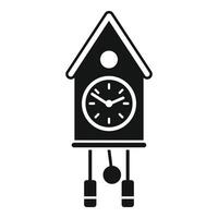 Cuckoo clock showing time on white background vector