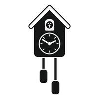 Cuckoo clock striking showing time passing icon vector