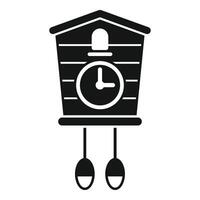 Cuckoo clock showing time on white background vector